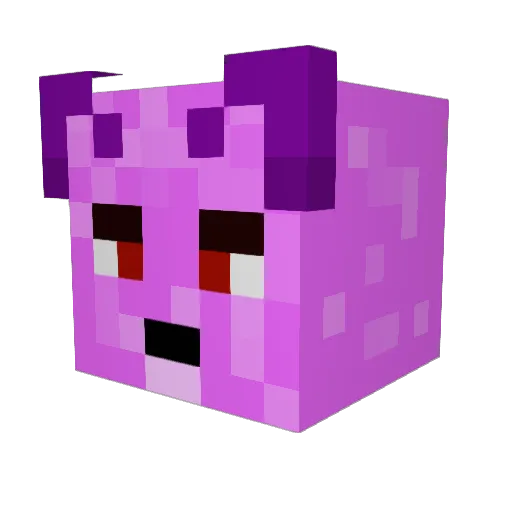 Prehirle Minecraft avatar head, 3D render