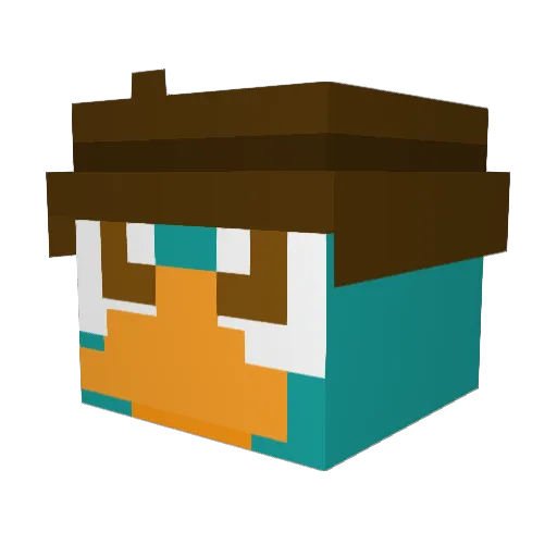 PrehistoricBlues Minecraft avatar head, 3D render