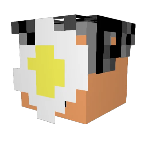 Prehstige Minecraft avatar head, 3D render