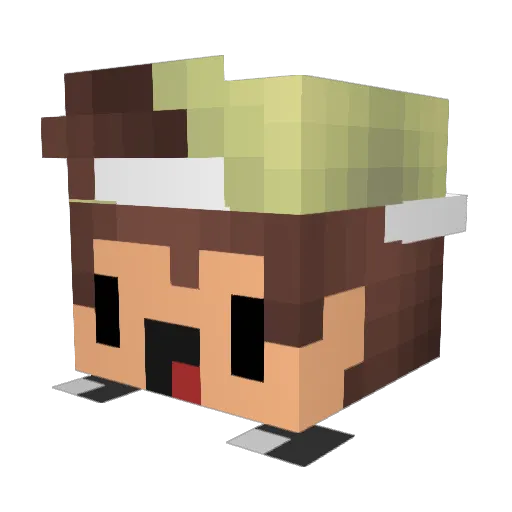Preise Minecraft avatar head, 3D render