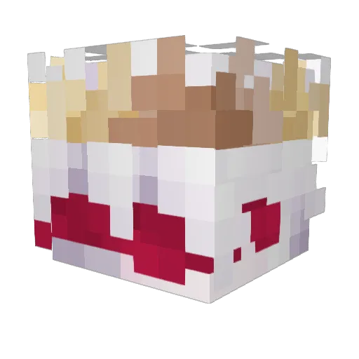 Prelune Minecraft avatar head, 3D render