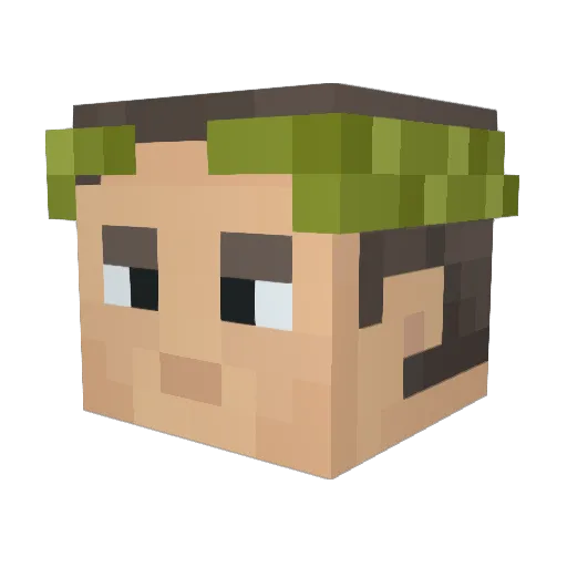 Premexica Minecraft avatar head, 3D render