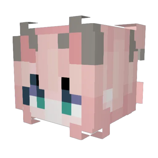 PremiumNoodles Minecraft avatar head, 3D render