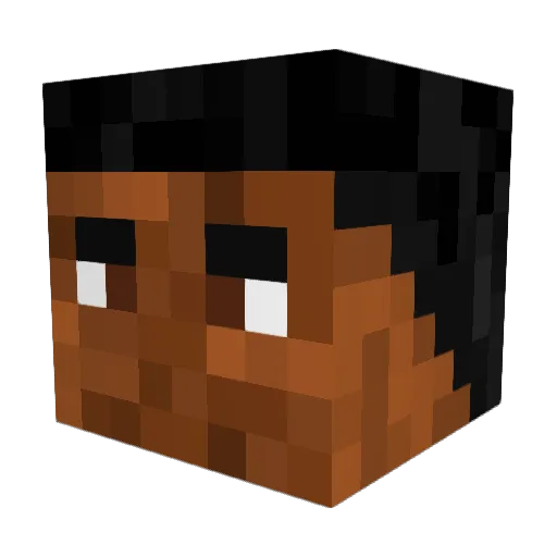 Premium_K9 Minecraft avatar head, 3D render