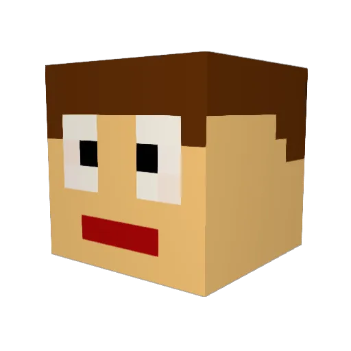 Premium_Penis Minecraft avatar head, 3D render