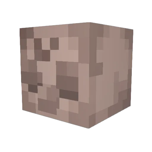 Premonition_ Minecraft avatar head, 3D render