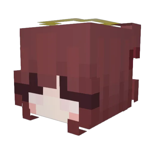 Prentias Minecraft avatar head, 3D render