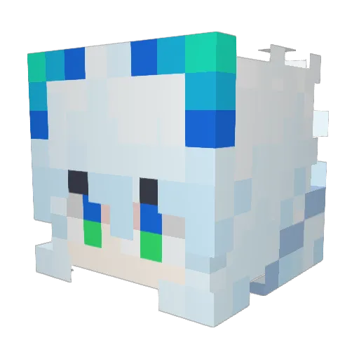 Preol Minecraft avatar head, 3D render