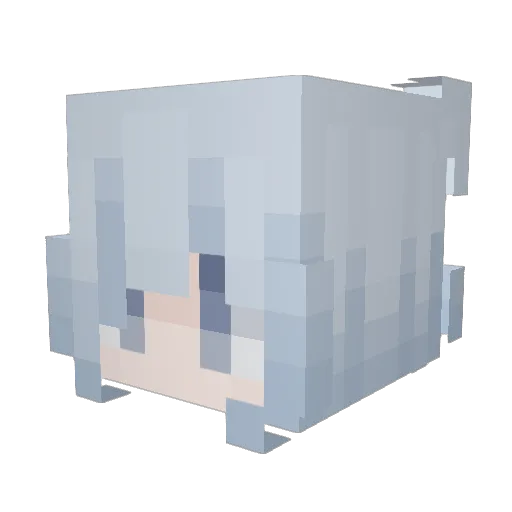 Prep Minecraft avatar head, 3D render