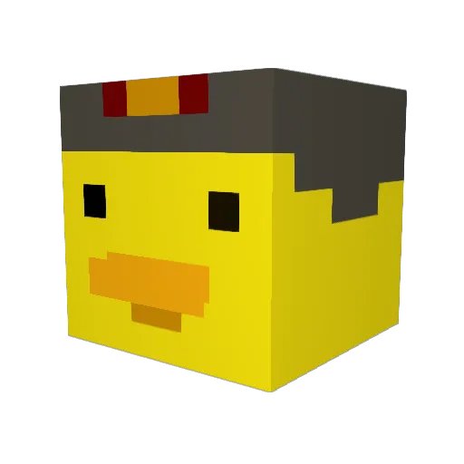 PrepaidDuck Minecraft avatar head, 3D render