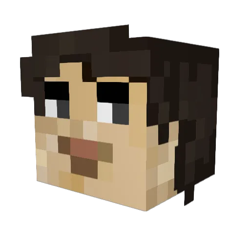 Preparedlol Minecraft avatar head, 3D render
