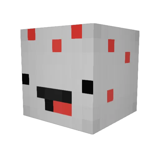 Prequarantine Minecraft avatar head, 3D render