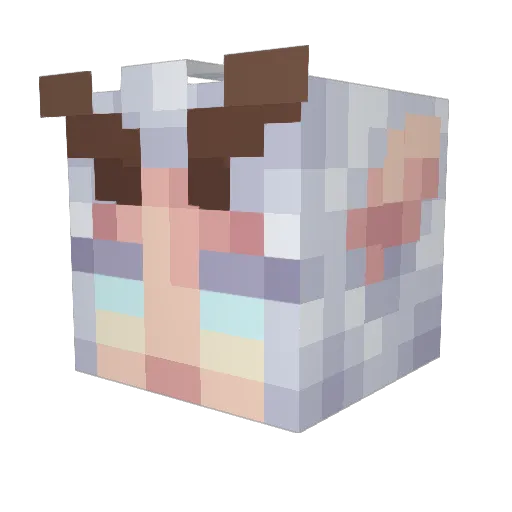 Presage Minecraft avatar head, 3D render