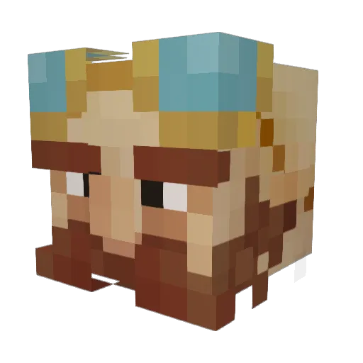 Presarioo Minecraft avatar head, 3D render