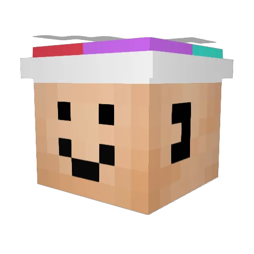PresidentTrauma Minecraft avatar head, 3D render
