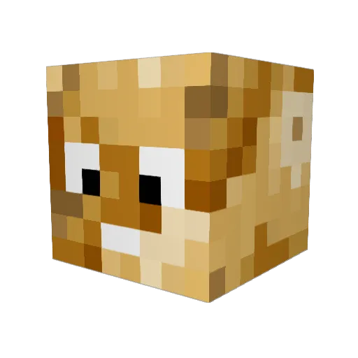 Presidents Minecraft avatar head, 3D render