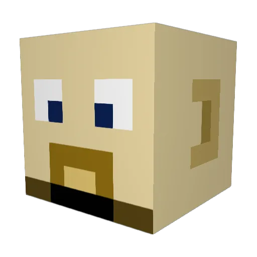 PresidentsChoice Minecraft avatar head, 3D render