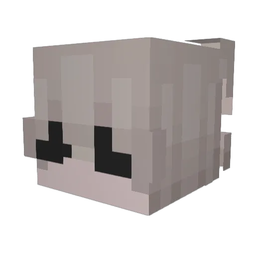 Preso Minecraft avatar head, 3D render