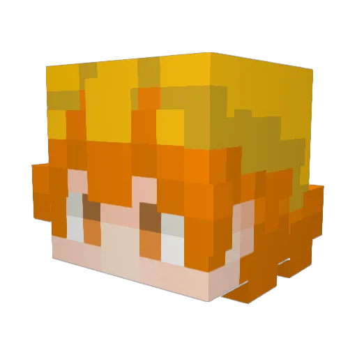 Press9281 Minecraft avatar head, 3D render