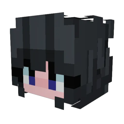 PressTheAttack Minecraft avatar head, 3D render