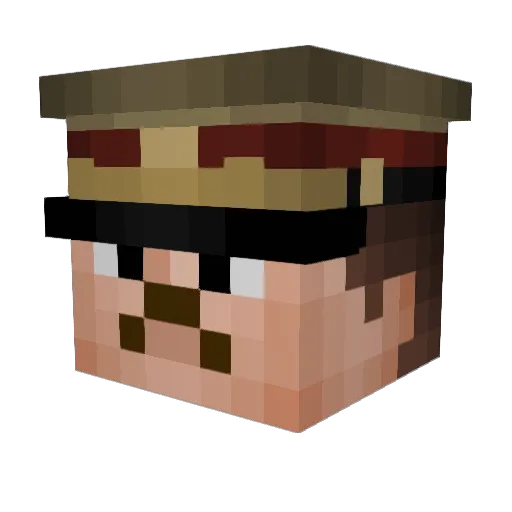 Pressberger Minecraft avatar head, 3D render