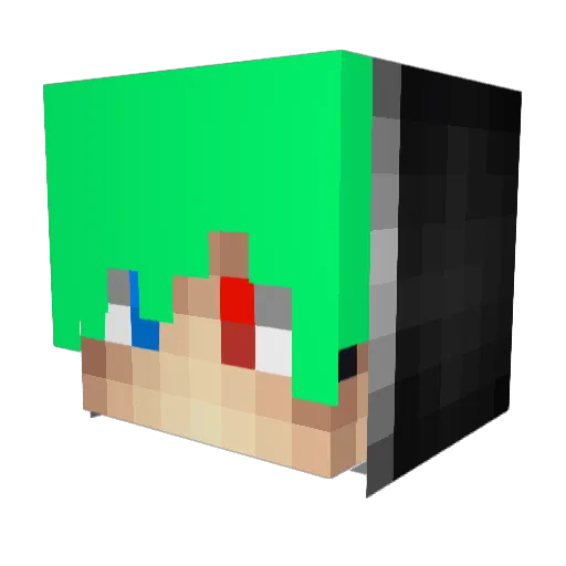 Pressblock Minecraft avatar head, 3D render