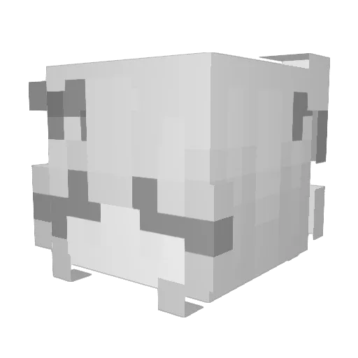 Pressurising Minecraft avatar head, 3D render