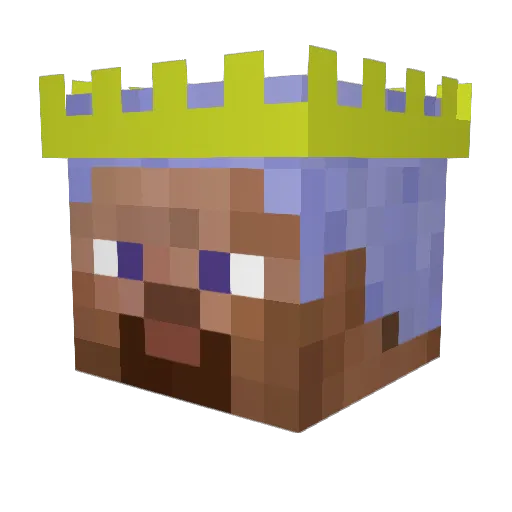 Preston Minecraft avatar head, 3D render