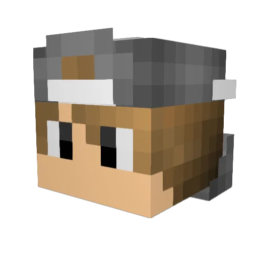 Prestonm_2k Minecraft avatar head, 3D render