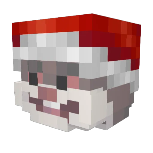 Presuntinho Minecraft avatar head, 3D render