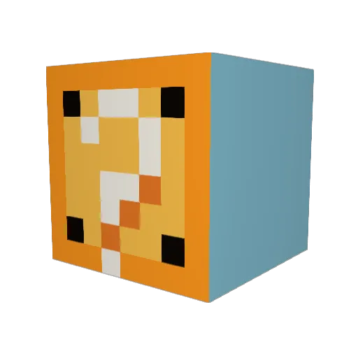 Pretentois Minecraft avatar head, 3D render