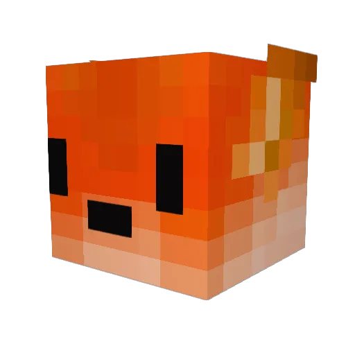 Pretoh Minecraft avatar head, 3D render