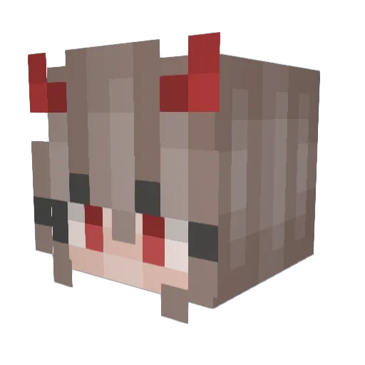 PrettyAngel Minecraft avatar head, 3D render