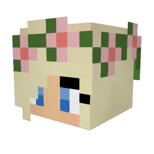 PrettyBethany101 Minecraft avatar head, 3D render