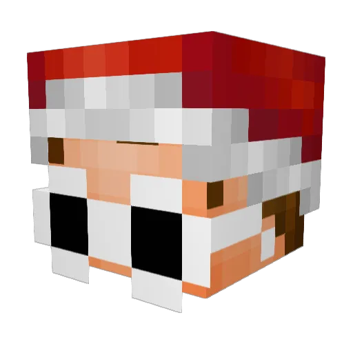 PrettyLag Minecraft avatar head, 3D render