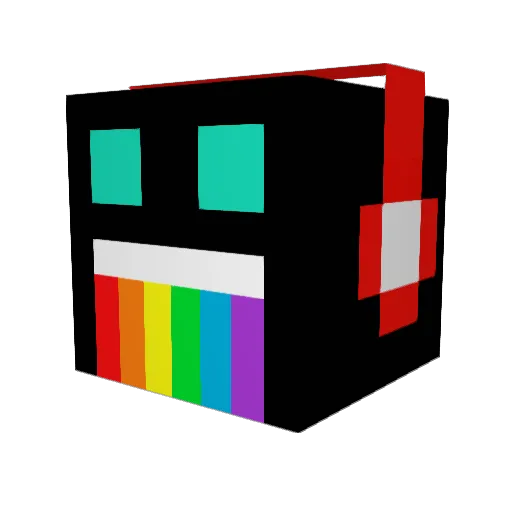 PrettyPonies2 Minecraft avatar head, 3D render