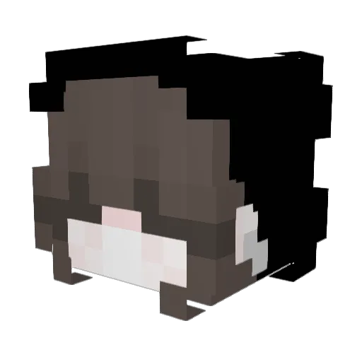 PrettyPurple Minecraft avatar head, 3D render