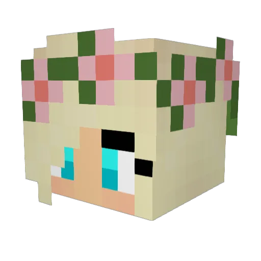 PrettyUnicorn05 Minecraft avatar head, 3D render