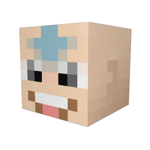 Pretty_Wizard Minecraft avatar head, 3D render