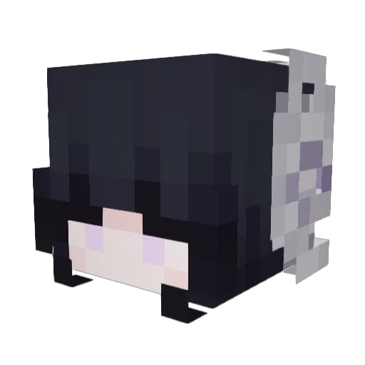 Prettyesha Minecraft avatar head, 3D render
