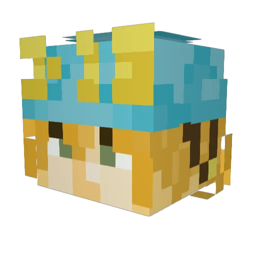 Prettyinpink00 Minecraft avatar head, 3D render