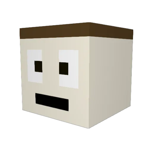 PretzelGod24 Minecraft avatar head, 3D render
