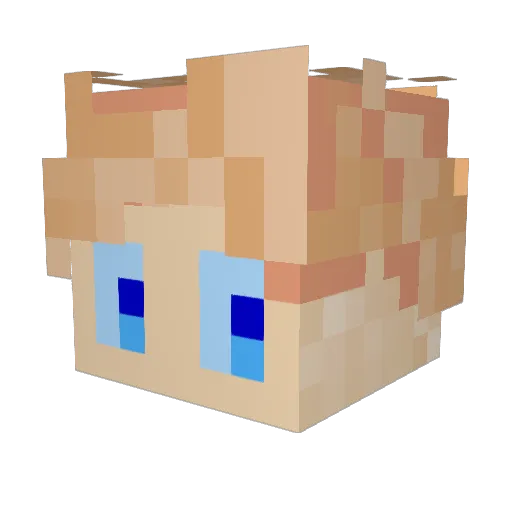 PretzelPrince Minecraft avatar head, 3D render