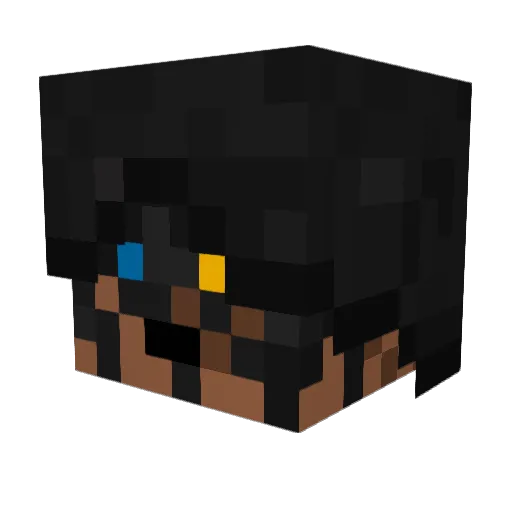 Pretzellis Minecraft avatar head, 3D render