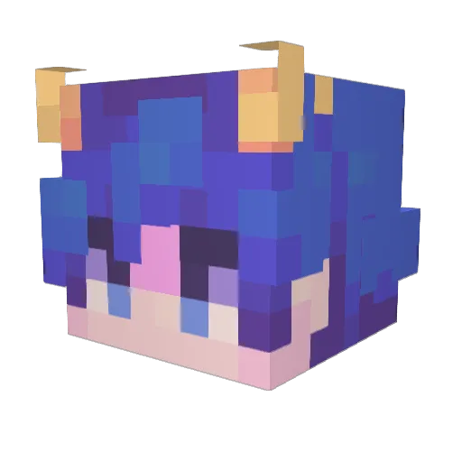 Prevghost Minecraft avatar head, 3D render