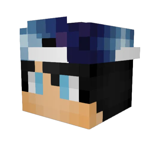 Prevo_ Minecraft avatar head, 3D render