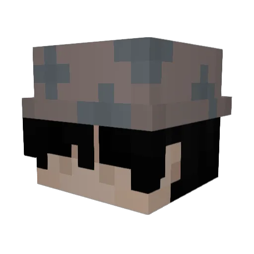 Prewquzs_real Minecraft avatar head, 3D render
