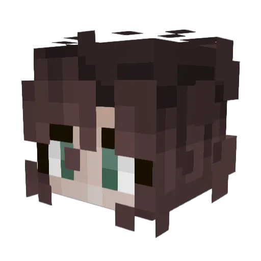 Prexidi Minecraft avatar head, 3D render