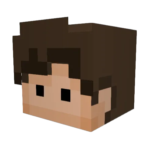 PrezTTV Minecraft avatar head, 3D render