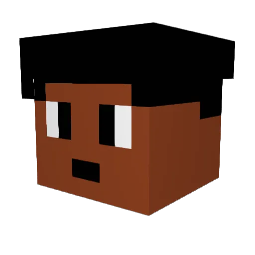 PrezTheKid Minecraft avatar head, 3D render